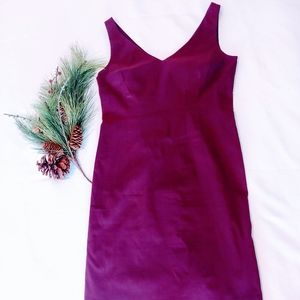 NWOT Ann Tylor Burgandy Sheathe Dress Sleeveless 2